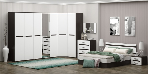 Шкаф Угловой Каролина-9 МДФ (0,87*2,22*0,87)/Разные Цвета 