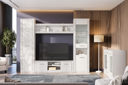 Модульная гостиная Вирджиния ясень анкор светлый / сандал светлый