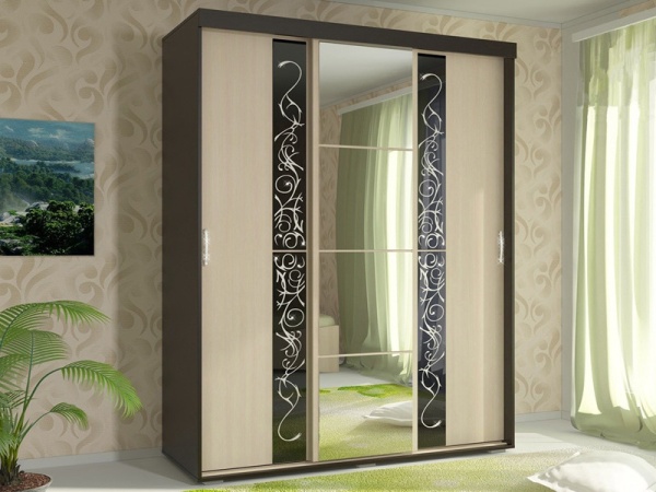 Шкаф-Купе Вега Ш-02 Венге/Дуб Белфорт (Ш-1500 × В-2107 × Г-605 мм)